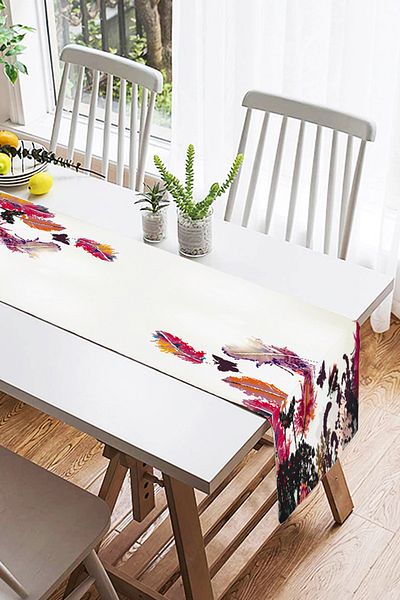Realhomes Butterfly Digital Printed Modern Suede Runner