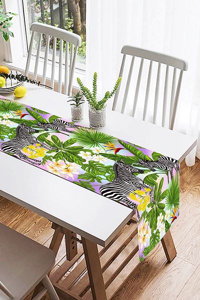 Realhomes Μοντέρνο Special Design Suede Runner με εξωτικό σχέδιο ζέβρας