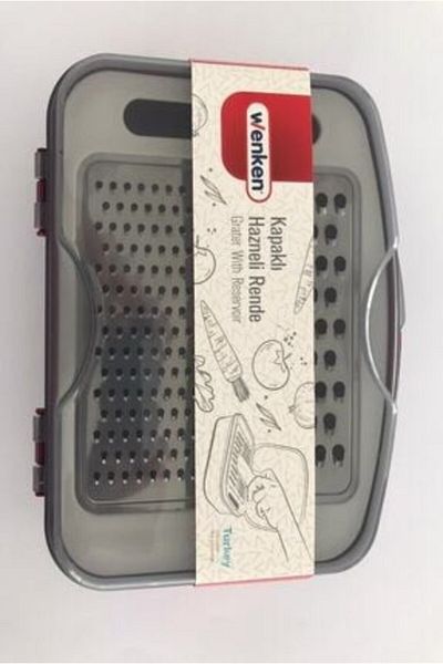 Ener Wenken Grater with Lid and Chamber Gray