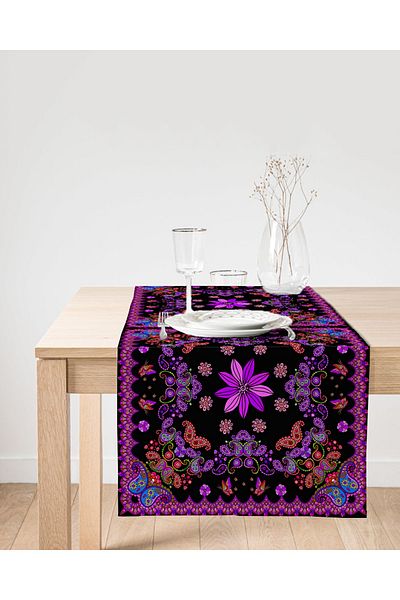 Realhomes Μοντέρνο μοτίβο λουλουδιών Special Design Suede Runner