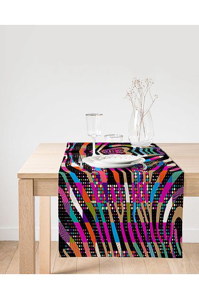 Realhomes Runner modern din piele intoarsa cu imprimare digitala cu design special
