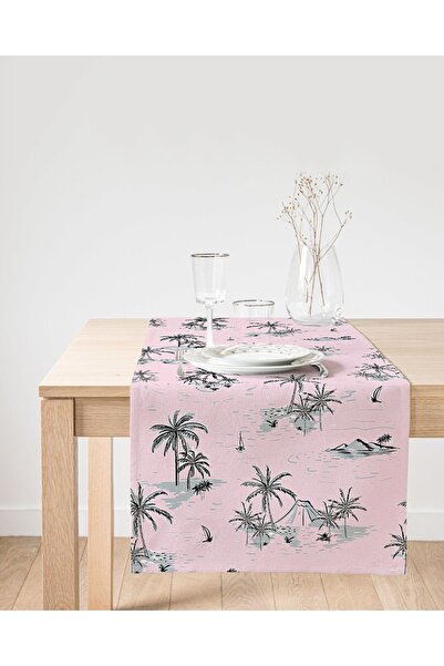 Realhomes Trkač od suede sa digitalnim štampom u boji praha, tematski Palm Is...