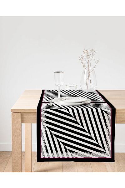 Realhomes Runner modern din piele intoarsa cu imprimare digitala cu design special