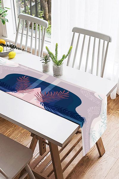 Realhomes Ψηφιακό τυπωμένο Suede Runner με μοντέρνα καλλιτεχνική σχεδίαση