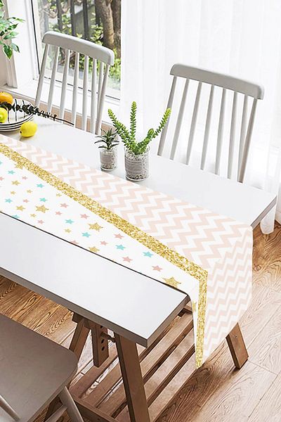 Realhomes Ψηφιακή εκτύπωση ειδικής σχεδίασης Suede Runner με γεωμετρικά σχέδια σε πολύχρωμο φόντο