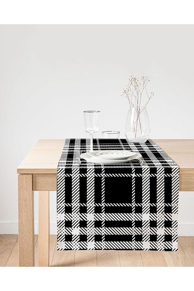 Realhomes Alb-negru cu modele în carouri decorative design special din piele de căprioară