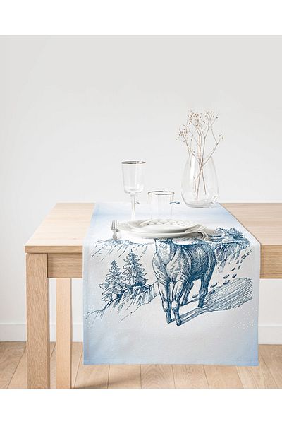 Realhomes Runner modern din piele intoarsa cu imprimare digitala cu design special