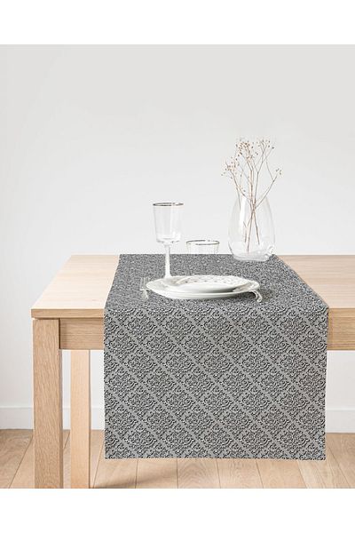 Realhomes Runner decorativ din piele intoarsa cu imprimare digitala cu design special