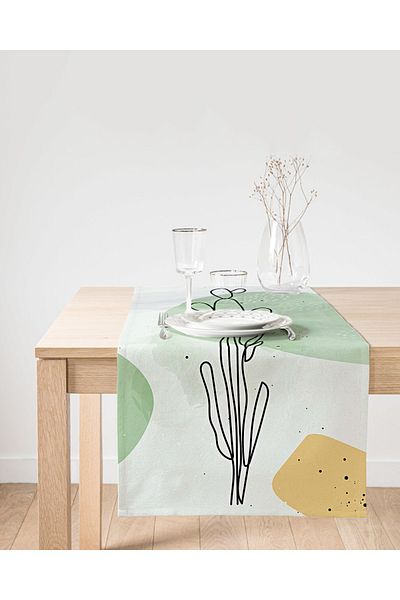 Realhomes Απαλό χρώμα Onedraw Leaf με θέμα Ψηφιακή τυπωμένη ειδική σχεδίαση Suede Runner