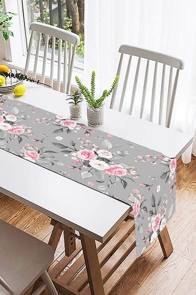 Realhomes Fundal colorat Motiv cu frunze cu model flamingo, imprimat digital, design special, alergator din piele intoarsa