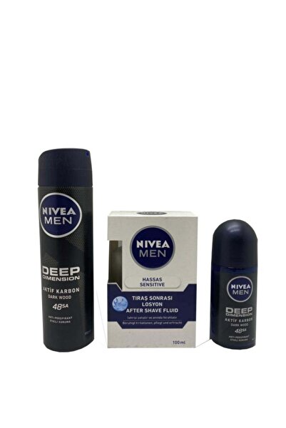 NIVEA Deodorant Deep Dimension Erkek 150 Ml 3"lü Set