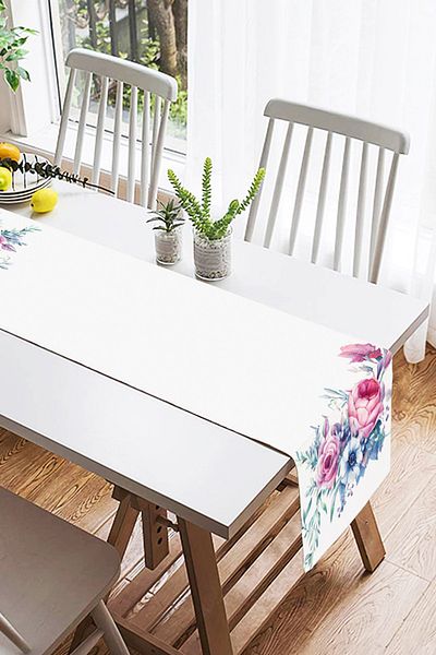 Realhomes Livense Special Design Floral Pattern Ψηφιακό τυπωμένο Suede Runner