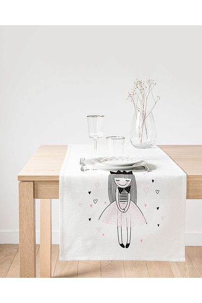 Realhomes Je Noudrais Etre Une Princesse Printed Διακοσμητικό Suede Runner