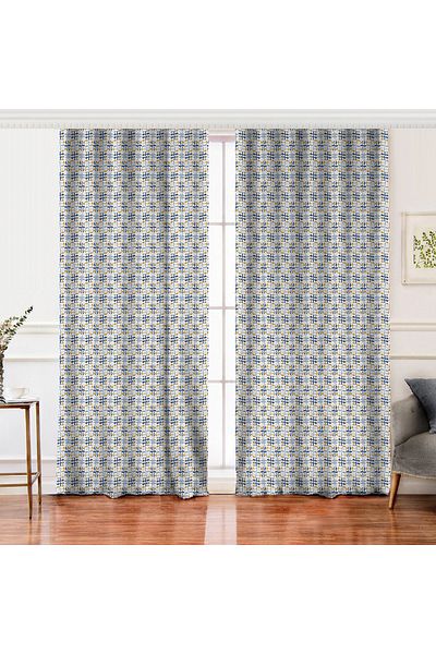 Realhomes Cortina de fundal imprimată digital cu design special colorat, cu desen geometric cu aripi duble