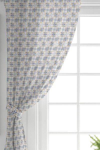 Realhomes Cortina de fundal imprimată digital cu design special colorat, cu desen geometric cu aripi duble