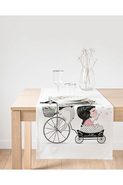 Realhomes Fashion Girl Digital Printed Modern Suede Runner