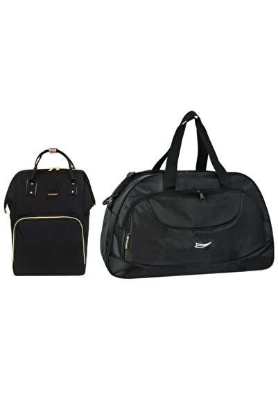 barberri حقيبة ظهر كلاسيكية باللون الأسود من Mother Baby Care ومجموعة حقائب ي...