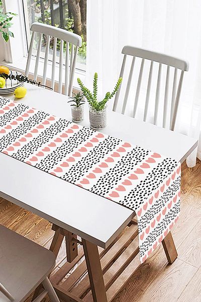 Realhomes Ziua Îndrăgostiților Design Special Printed Digital Suede Runner