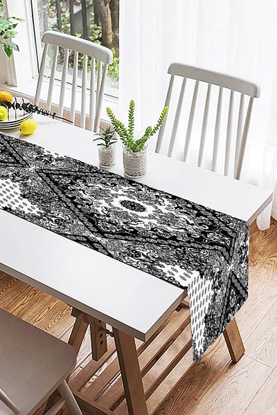 Realhomes Alergăr din piele de căprioară imprimat digital cu design modern de plăci