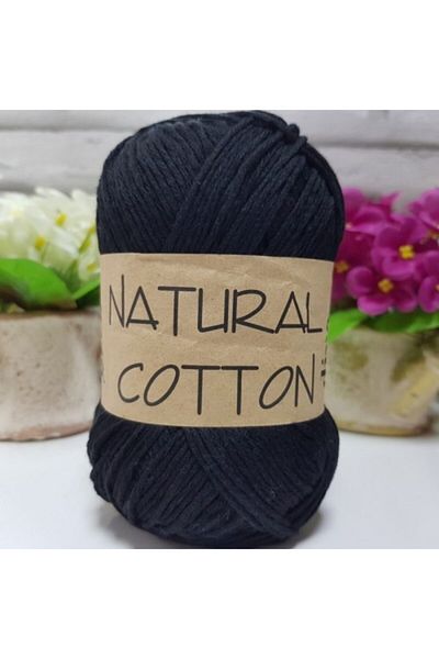 Diva İplik Diva Line Diva Natural Cotton 2111 Μαύρο
