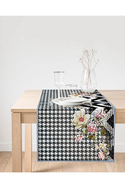 Realhomes Runner modern din piele intoarsa cu imprimare digitala cu design special