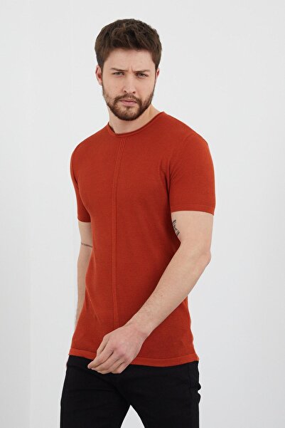 CLIPMAN Ανδρικό πλακάκι από βαμβακερό μπλουζάκι Slim Fit