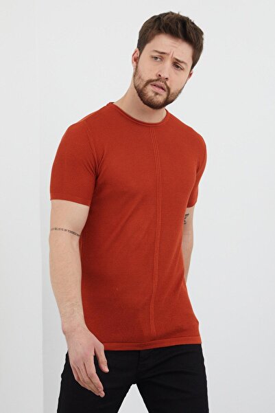 CLIPMAN Ανδρικό πλακάκι από βαμβακερό μπλουζάκι Slim Fit