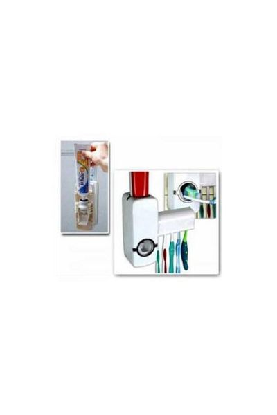CMT Automatic Toothpaste Squeezer And 5pcs Toothbrush Hanging Apparatus