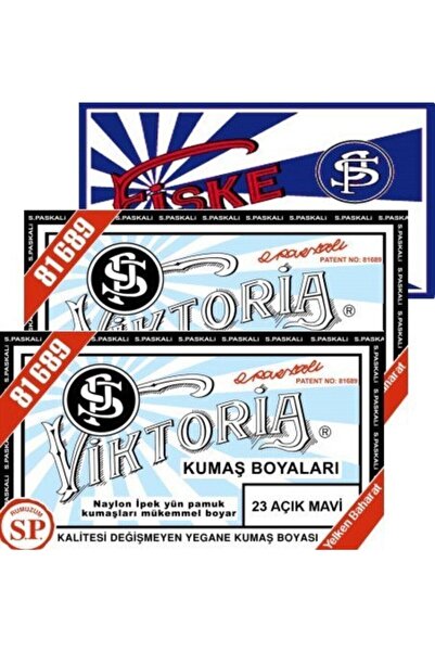 Viktoria Açık Mavi 2pk+fiske Sabitleme 1pk Kumaş Boyası Kumaş Boyası