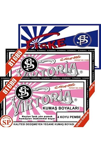 Viktoria Koyu Pembe 2pk+fiske Sabitleme 1pk Kumaş Boyası