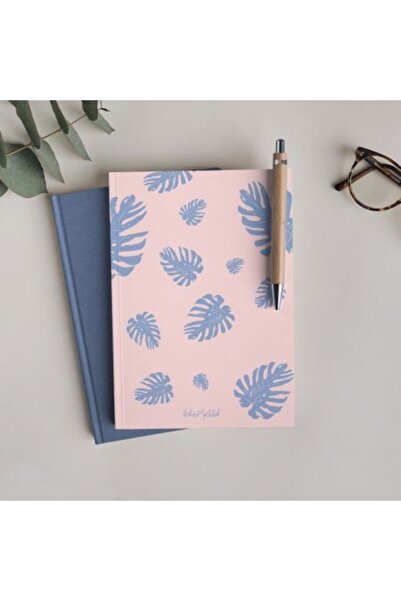 Bikutumutluluk Gift - Unlined Notebook Series - N048 Lilac Monstera Notebook