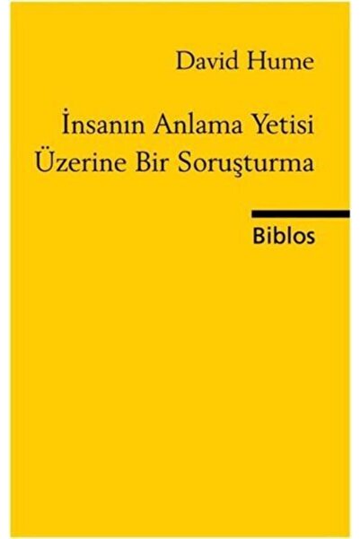 Genel Markalar Insanın Anlama Yetisi Üzerine Bir Soruşturma / David Hume / / 9786055960100