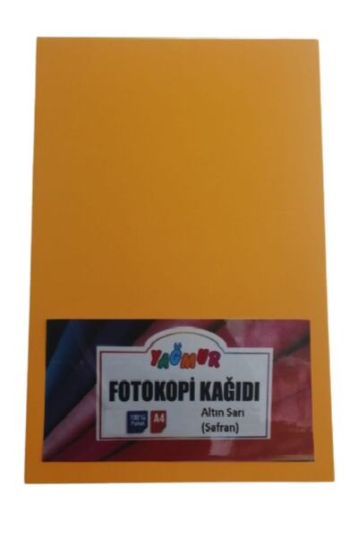 Yağmur A4 Color Copy Paper Gold Yellow 100 Pack