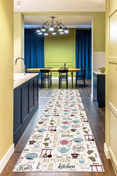 Viva Home Makinede Yıkanabilir Kaymaz Tabanlı Rulo Yolluk Mutfak Ar295