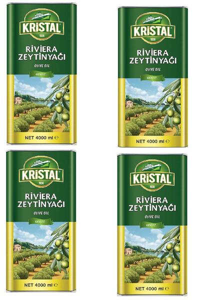 Kristal Riviera Zeytinyağı 4 L Teneke X 4 Adet