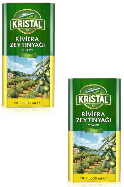Kristal Riviera Zeytinyağı 5 L Teneke X 2 Adet