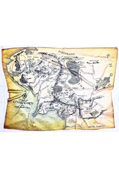 DÜKKAN DESİGN Yüzüklerin Efendisi Lord Of The Rings Orta Dünya Harita Middle ...