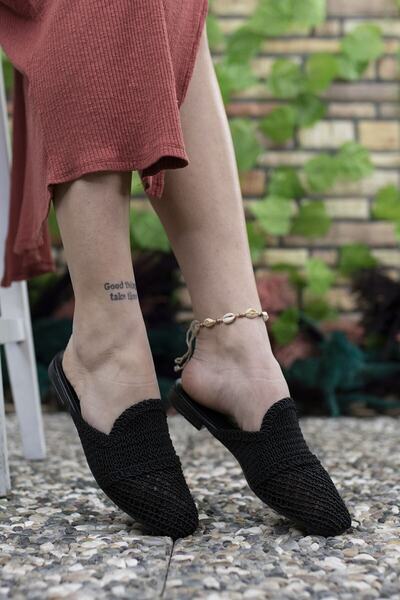 Riccon Women's Black Slippers001202