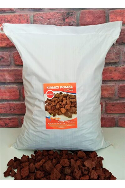 Ekodoğa Pomza 20 kg 2-4 cm Kırmızı Pomza Tarım Pomzası Pomza Taşı Lav Taşı Cü...