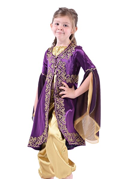 ceocuk Mor Çocuk Kaftan Bindallı Kına Elbisesi