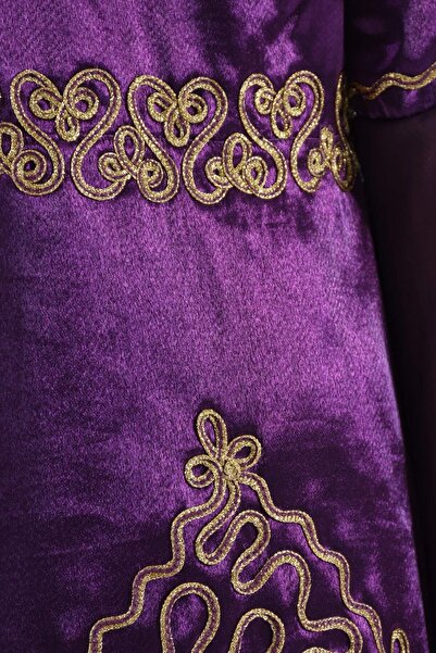 ceocuk Mor Çocuk Kaftan Bindallı Kına Elbisesi