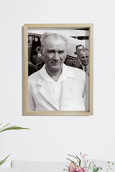 Dekor Loft Pictură Ataturk cu cadru din lemn de pin 33x44 cm