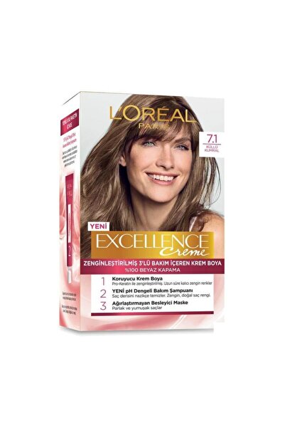 L'Oreal Paris Loreal Excellence 7.1 Küllü Kumral Saç Boyası
