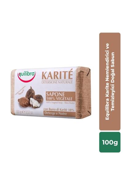 Equilibra صابون طبيعي مرطب ومنظف من كاريت 100 جرام