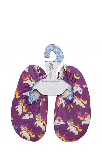 Newborn NAQ4010 Παιδικά Καρδιά Μονόκερος Μωβ Θαλάσσια Παπούτσια