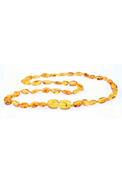 Honey Oval Original Amber Adult Necklace