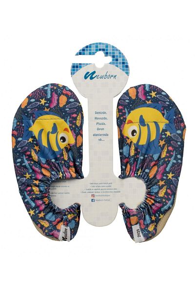 Newborn NAQ4011 Pantofi pentru piscină de mare colorați pește galben pentru copii