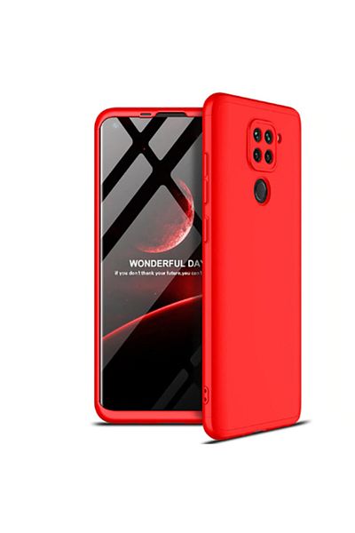 HTstore غطاء حماية لهاتف Xiaomi Redmi Note 9 - أحمر