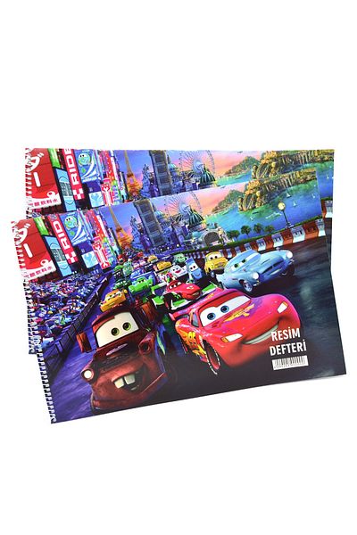 ZDM 25x35 Cars Car 25x35 Spiral Cardboard Cover Picture Notebook 1 Piece