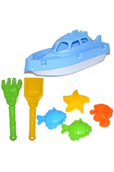 CAN OYUNCAK سفينة بلاستيكية في شبكة زرقاء، ألعاب بحرية ممتعة